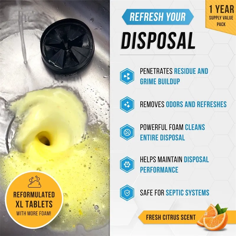 Garbage Disposal Cleaner Deodorizer Tablets